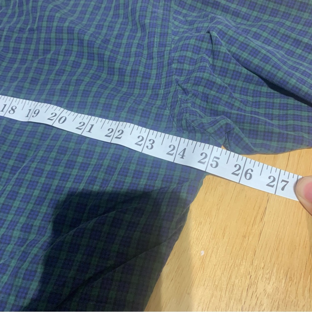 Polo Ralph Lauren Blake Plaid Mens Large Button Down Long Sleeve Cotton Green/Pu - Picture 8 of 9